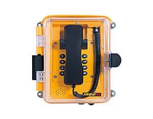 FHF InduTel gelb LED wetterf. Telefon mit Wähltastatur, IP66 