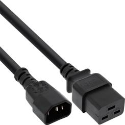 InLine® Netz Adapterkabel, IEC-60320 C14 auf C19, 