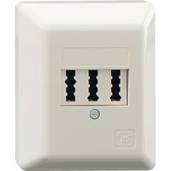 Anschlußdose TAE 2x6/6 NF/F aP reinweiss 