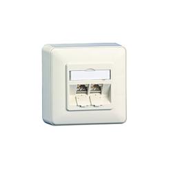 E-DAT modul Anschlußdose, aP 8/8(8), 2 x Cat. 6 Module 