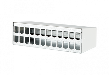 E-DAT modul 24er (2x12) AP-Gehäuse reinweiß 