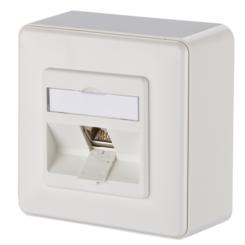 E-DAT modul 1 Port AP Cat.6A, reinweiß, bestückt 