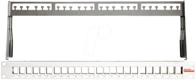unilan® Patch Panel KS 24x geschirmt, RAL 7035 
