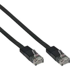 Patchkabel flach U/UTP Cat. 6 schwarz, 2,0m 