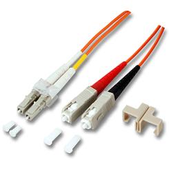 LWL-OM2-Duplex-Verbinder 3,0m 50/125µm, LC - SC, 