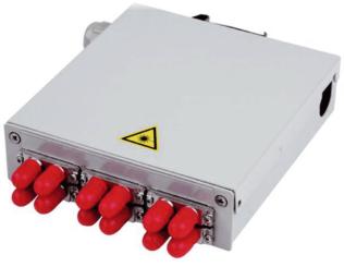TS-Verteiler mit 6xSTD, MM/SM Keramikhülse/Metallgehäuse 