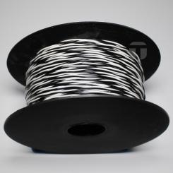 YV-Draht 2X0,6/1,1 weiß-schwarz auf Spule zu 500m 