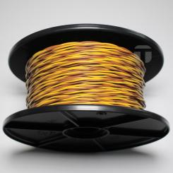 YV-Draht 2X0,6/1,1 gelb-braun auf Spule zu 100 Meter 