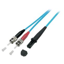 LWL-OM3-Duplex-Verbinder 1,0m 50/125µm, MTRJ - ST 