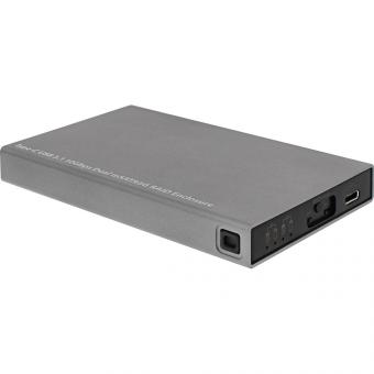 InLine® USB 3.1 Gehäuse für Dual mSATA 6G SSD, mit 