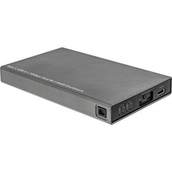 InLine® USB 3.1 Gehäuse für Dual M.2 6G SSD, mit RAID, 