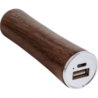 InLine® woodpower, USB Akku PowerBank 3.000mAh, mit 