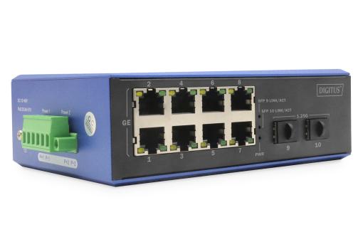 DIGITUS Industrial 8 +2-Port Gigabit  Ethernet Switch 