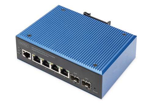 DIGITUS Industrial 4+2 Port L2 managed Gig Ethernet Switch 