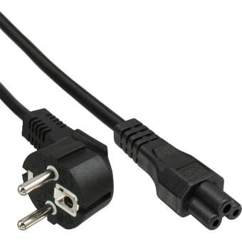 InLine® Netzkabel für Notebook, 3pol Kupplung, schwarz, 2m 