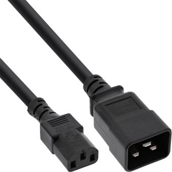 InLine® Netz Adapterkabel, IEC-60320 C20 auf C13, 