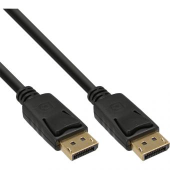 InLine® DisplayPort Kabel, schwarz, vergoldete Kontakte, 