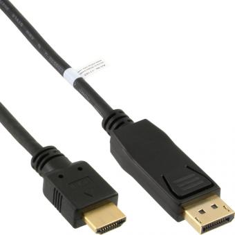 InLine® DisplayPort zu HDMI Konverter Kabel, schwarz, 1m 