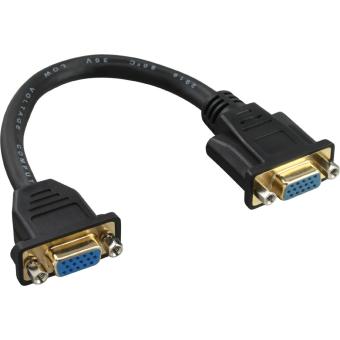 InLine® VGA Adapterkabel, 15pol. VGA Buchse auf Buchse, 