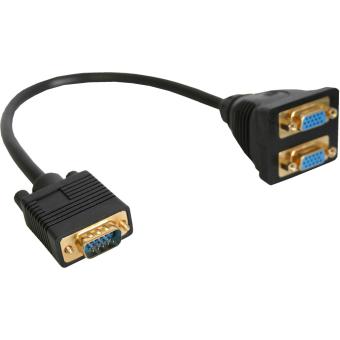 InLine® VGA Y-Adapterkabel, VGA Stecker auf 2x VGA Buchse 