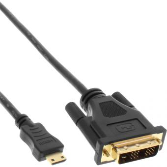 InLine® Mini-HDMI zu DVI Kabel, HDMI Stecker C zu 