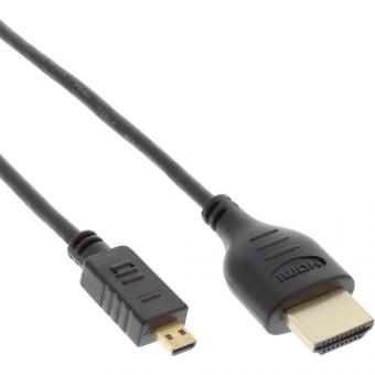 InLine® HDMI Superslim Kabel A an D, HDMI-High Speed 