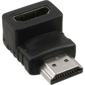InLine® HDMI Adapter, 19pol Stecker / Buchse, gewinkelt, 