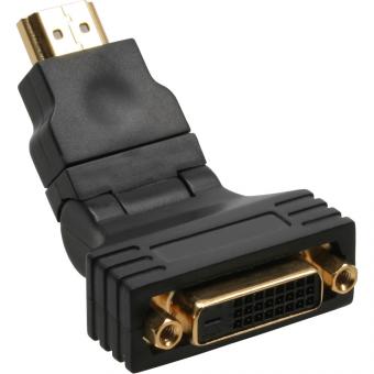 InLine® HDMI-DVI Adapter, 19pol St auf 24+1 Bu, mit 