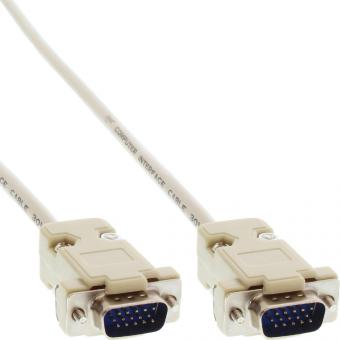 InLine® VGA Kabel, 15pol HD Stecker / Stecker, geschraubt, 