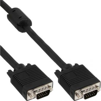 InLine® S-VGA Kabel, 15pol HD Stecker / Stecker, schwarz, 
