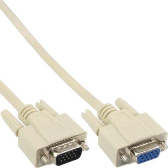 InLine® VGA Verlängerung, 15pol HD Stecker / Buchse, 10m 