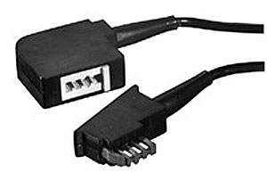 TAE Verlängerung 6m, 6-adrig anthrazit mit TAE (N)-Stecker 