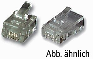 Western-Stecker RJ45 (8p8c) kurze Bauform 