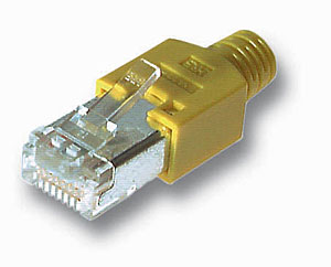 RJ45 Stecker Hirose TM11 Cat.5e, beige (10 Stück) 