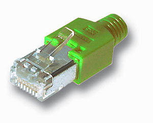 RJ45 Stecker Hirose TM11 Cat.5e, grün (10 Stück) 