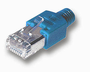 RJ45 Stecker Hirose TM11 Cat.5e, blau (10 Stück) 