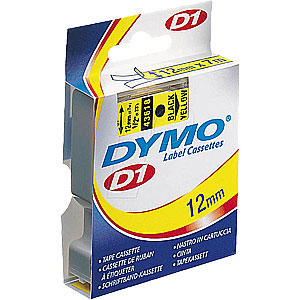 Dymo Rhino Band ID1 HP Polyester schwarz / transp. 