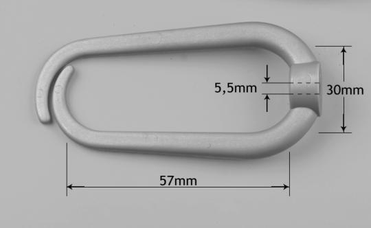 Rangieröse mit Schraube M6 und Vierkantmutter, 60x32mm 