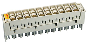 LSA ÜSAg Magazin 2/10 mit 20 x MK 6x8 (Bauform H), 230V/10kA 