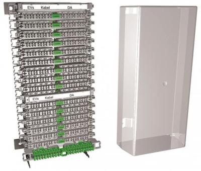 Endverschluß EVs 08 HD 100 DA, 10 x LSA-HD-Trennleisten 