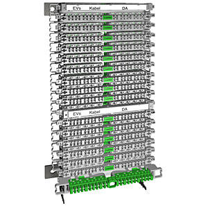 Endverschluß EVs 08 HD 100 DA , 10 x LSA-HD-Anschlußleisten 