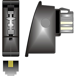 TAE-Adapter TAE 6N auf RJ 11 4-polig, a/b an RJ11= PIN3/4 