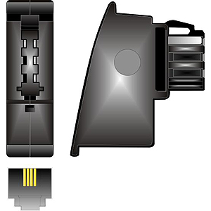 TAE-Adapter TAE 6F auf RJ 11 4-polig, a/b an RJ11= PIN3/4 