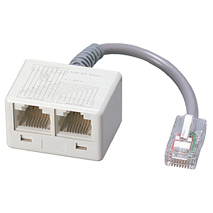 ISDN-Adapter 0,1m ohne Widerstände, 1x RJ 45 Stecker 