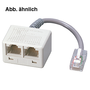 ISDN-Adapter 6,0m, 2x100 Ohm 1x RJ 45 Stecker auf 