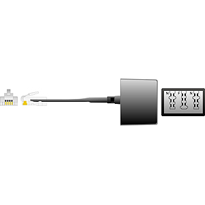 UAE-Adapter WE8(RJ45) -TAE NFN mit Verlängerung 0,2m 