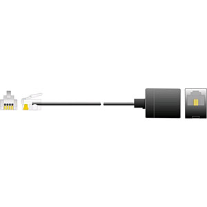 Reduzieradapter RJ11-Stecker (6P4C) auf RJ45 Buche (8P4C) 