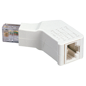 ISDN-Adapter RJ45/St-RJ45/BU 4-adrig, mit 2 x 100 Ohm 