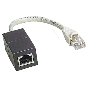 ISDN-Adapter RJ45/St - RJ45/BU 15cm Kabel, mit 2 x 100 Ohm 