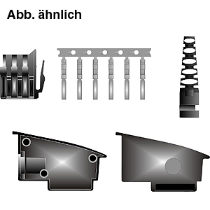 TAE Steckerbausatz F mit F Kern, Kontakten 